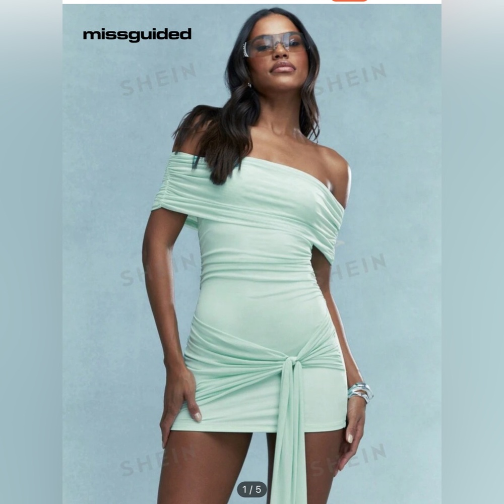 Miss Guided Teal Dress